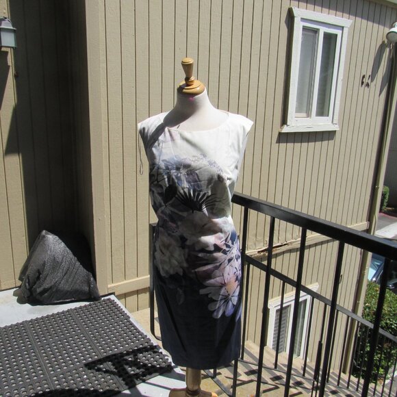 #157  NEW WOMEN'S ASIAN FLORAL PRINT DRESS BY PHASE EIGHT  (SIZE 14US / 18UK) - Picture 1 of 4